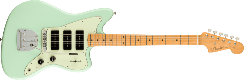 Load image into gallery viewer, Electric guitar, "Noventa Jazzmaster", maple fingerboard - "Surf Green" with Deluxe soft case
