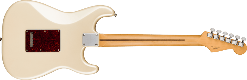Load image into gallery viewer, Electric guitar, "PLAYER PLUS STRATOCASTER®" left-handed, maple fingerboard, "Olympic Pearl" Deluxe soft case