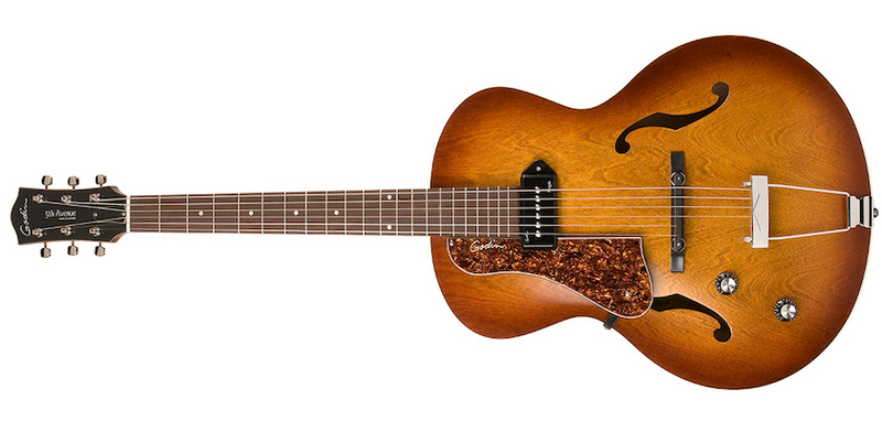 Load image into gallery viewer, Electric guitar, GODIN "5th Avenue Kingpin P90 Cognac Burst Lefty"