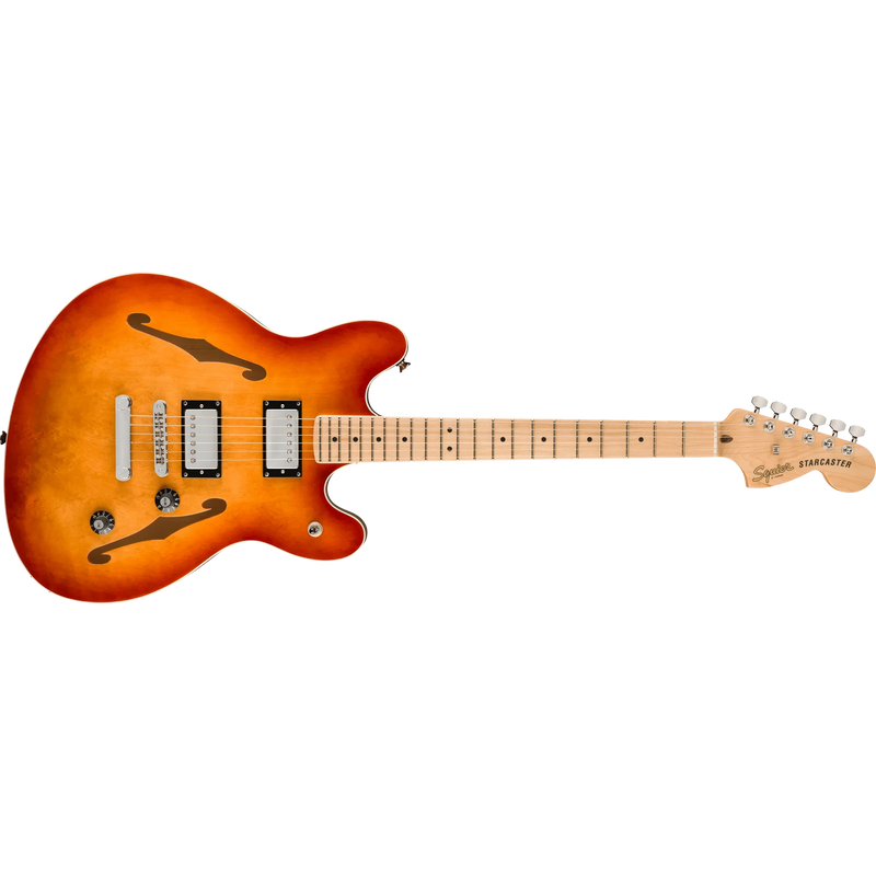 Chargez l'image dans la visionneuse de la galerie, Guitare électrique "Starcaster" deluxe série "Affinity" touche en érable fini Sienna Sunburst