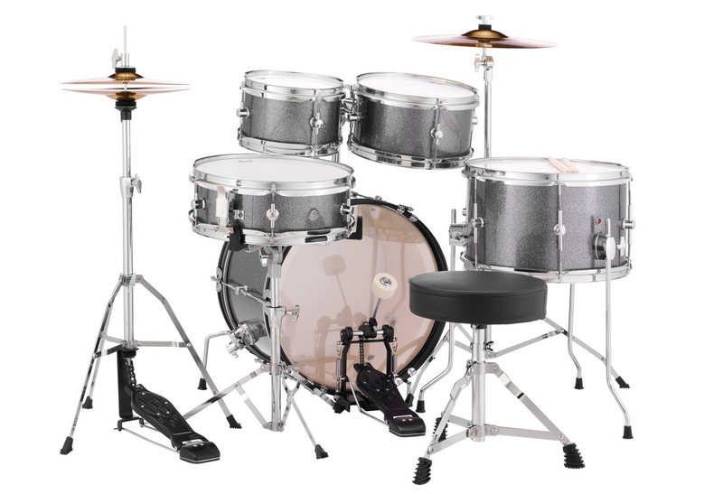 Load image into gallery viewer, Batterie acoustique Roadshow Junior 5 morceaux avec cymbales et Hardware-Grindstone Sparkle