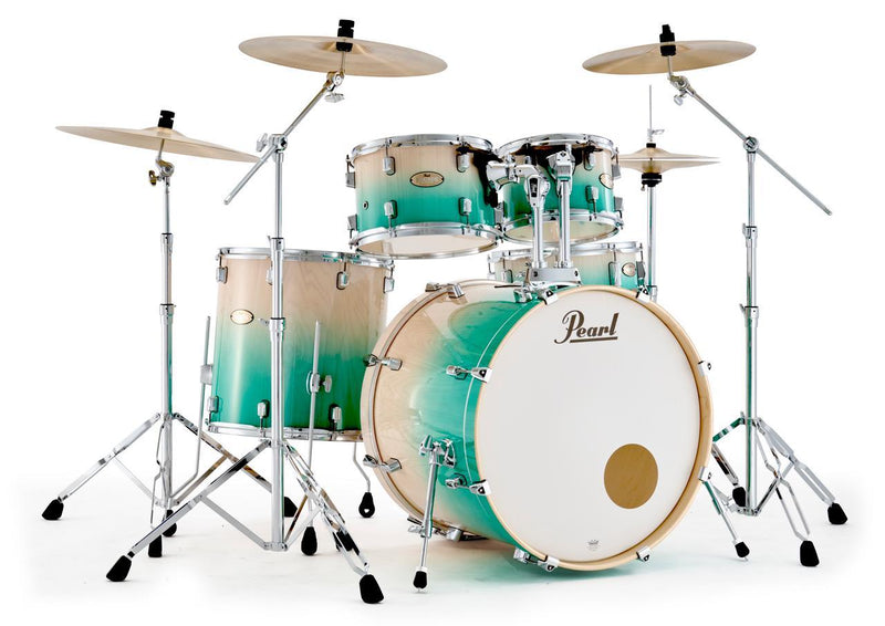 Chargez l'image dans la visionneuse de la galerie, Ensemble de batterie Decade Maple Artisan ,5 pièces avec grosse caisse de 22"- Couleur Édition Limitée “White Beach Pine Fade” Dégradé de pin