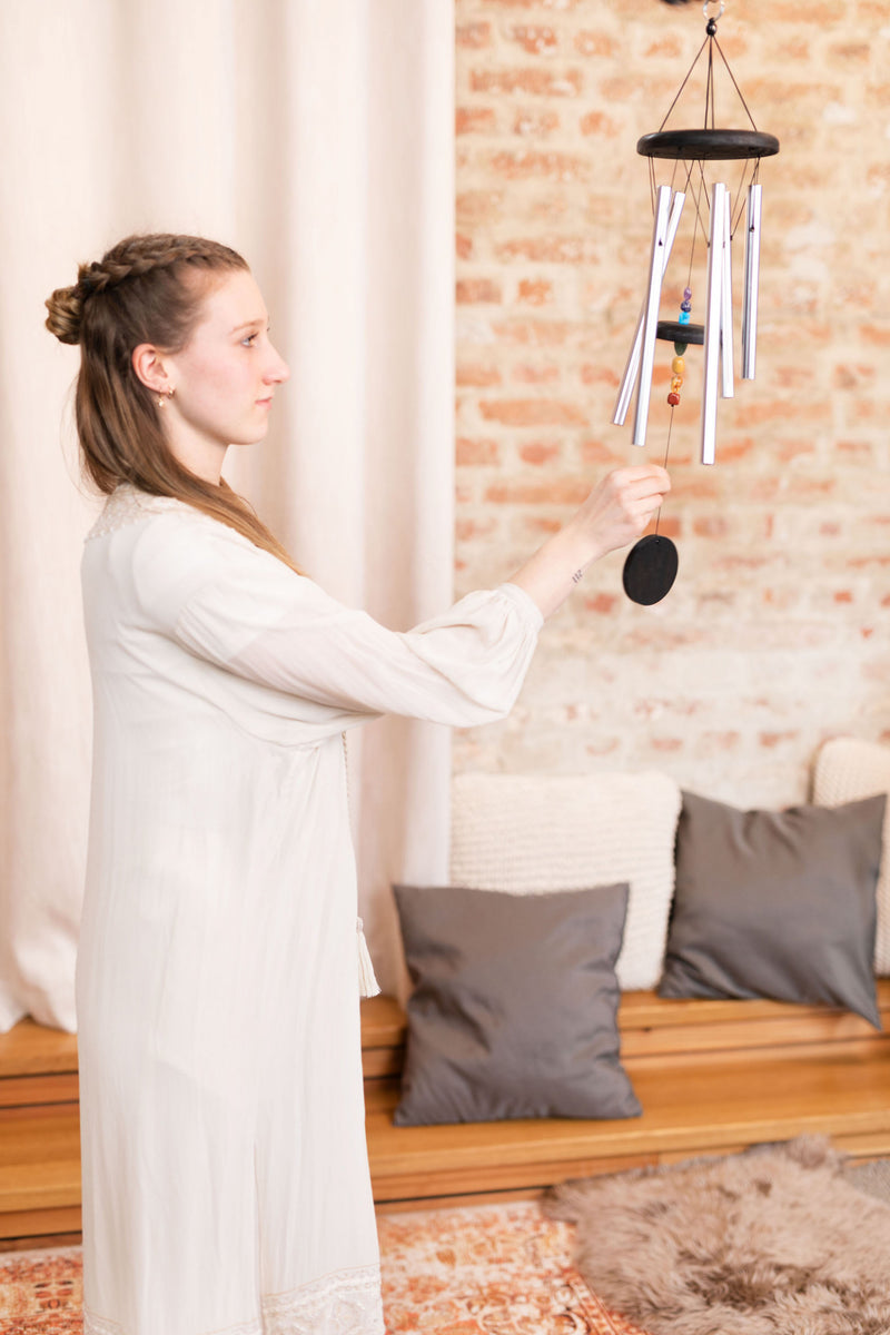 Chargez l'image dans la visionneuse de la galerie, MEINL SONIC ENERGY / CMC25S / Carillon de méditation Chakra, 25" / 64 cm, 432 Hz, Argent