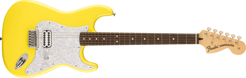 Load image into gallery viewer, Electric guitar, "Tom DeLonge Stratocaster®", rosewood fingerboard, "Graffiti Yellow" with Deluxe softshell case