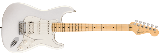 Load image into gallery viewer, Electric guitar, Juanes Stratocaster, maple fingerboard-"Luna White", with Deluxe hard case