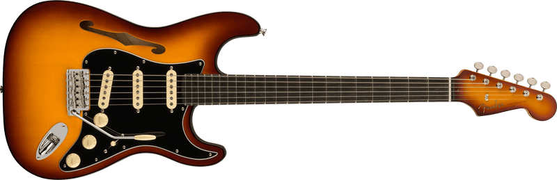 Load image into gallery viewer, Electric guitar, limited edition "Suona Stratocaster® Thinline", ebony fingerboard, "Violin Burst", with hard case