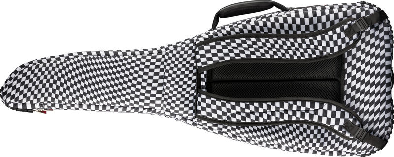 Load image into gallery viewer, Electric guitar case with wavy checkerboard pattern