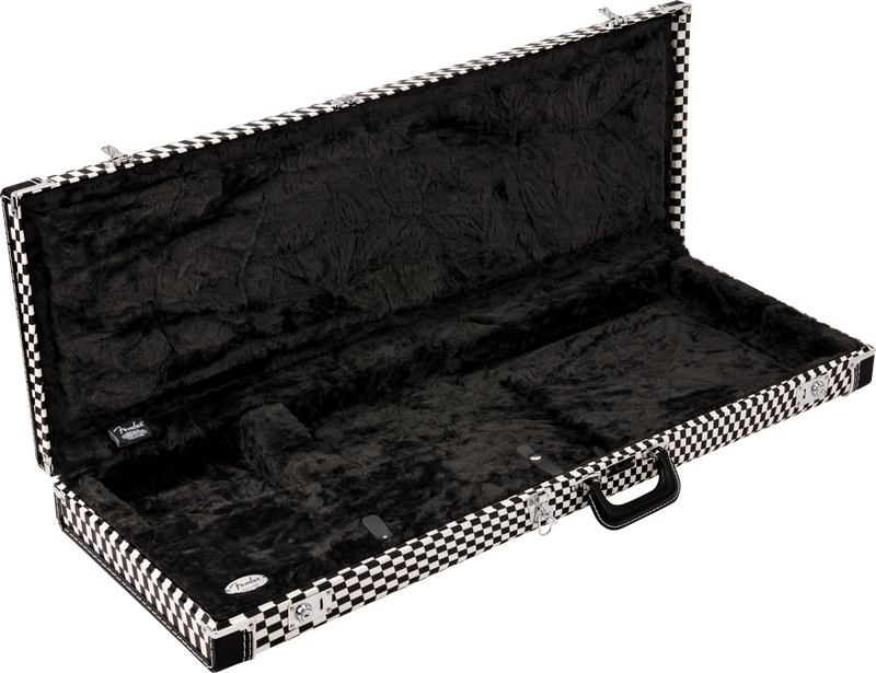 Load image into gallery viewer, Classic Strat/Tele hard case with wavy checkerboard pattern