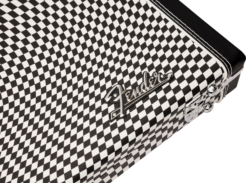 Load image into gallery viewer, Classic Strat/Tele hard case with wavy checkerboard pattern