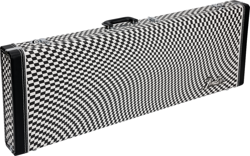 Load image into gallery viewer, Classic Strat/Tele hard case with wavy checkerboard pattern