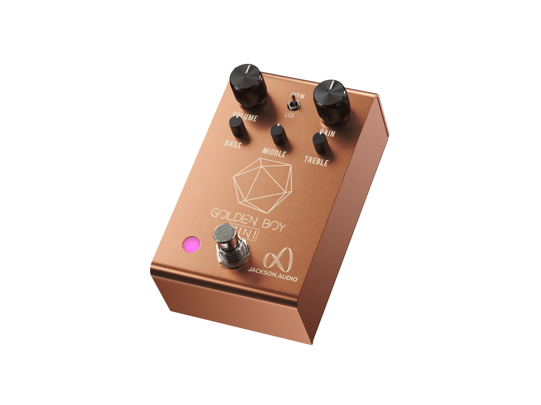 rose pedale JACKSON AUDIO / GOLDEN-BOY-MINI-ROSE / Mini overdrive pedal with boost –  Drummond Musique