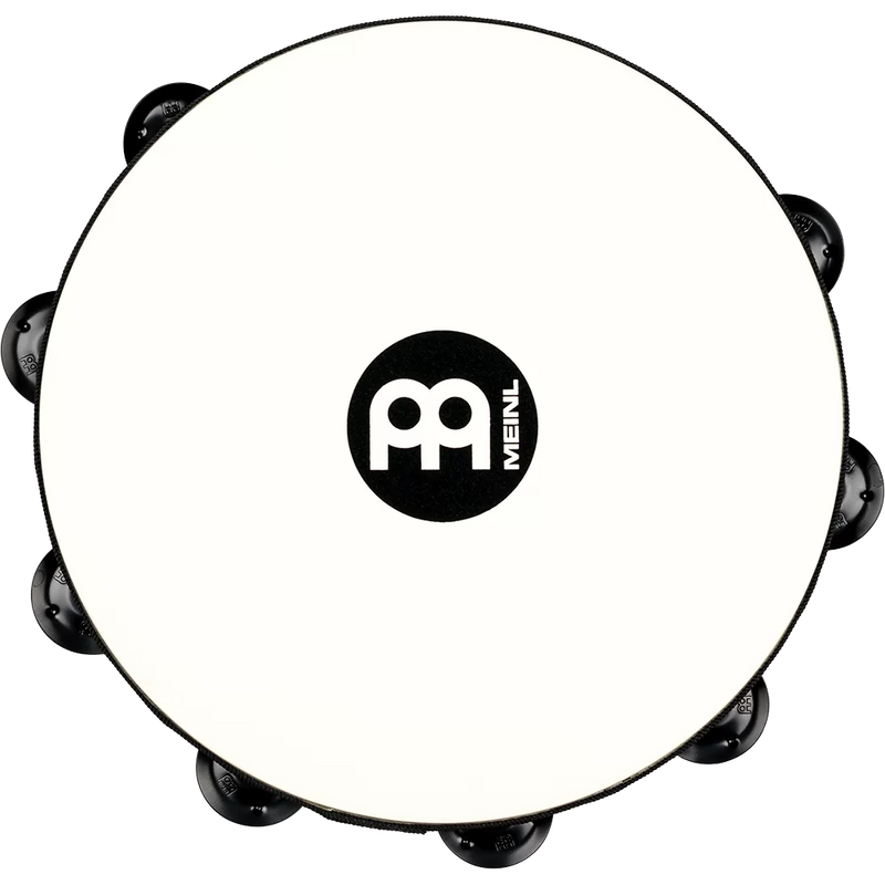 Load image into gallery viewer, MEINL PERCUSSION / TAH2BK-R-TF / 10" Touring Wooden Tambourine with Synthetic Head, Double Row, Red, Black Plated Steel Jingles