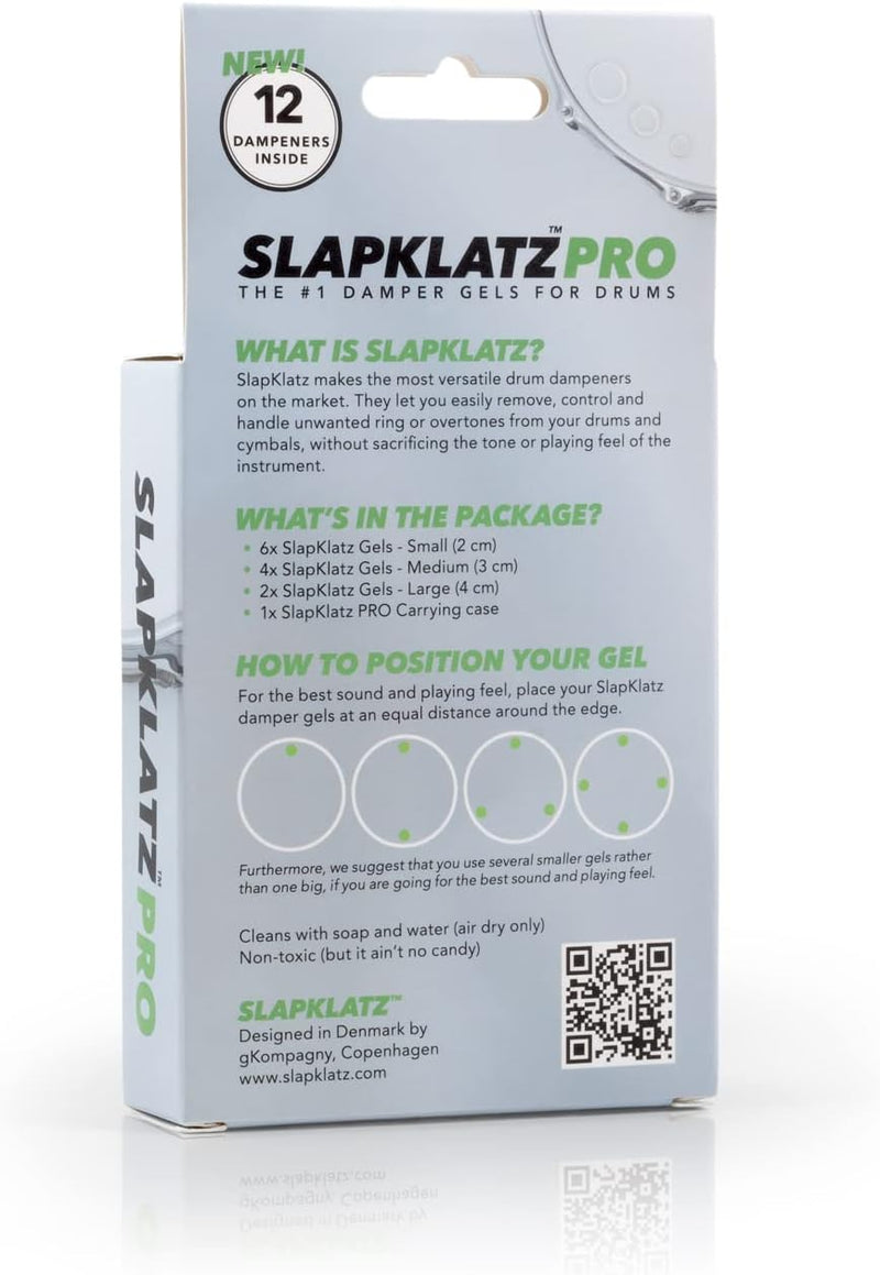 Load image into gallery viewer, SLAPKLATZ / SLAP-PRO-CL / Pro set of 12 gel mutes (2 large, 4 medium, 6 small), clear finish