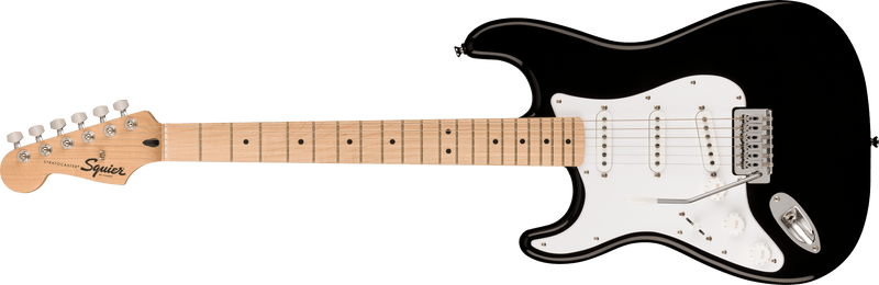 Chargez l'image dans la visionneuse de la galerie, Guitare électrique, SONIC® STRATOCASTER® GAUCHÈRE, Touche en érable, protecteur blanc, couleur noir