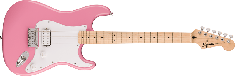 Chargez l'image dans la visionneuse de la galerie, Guitare électrique, "SQUIER SONIC® STRATOCASTER® HT H" touche en érable, protecteur blanc, couleur Rose éclatant