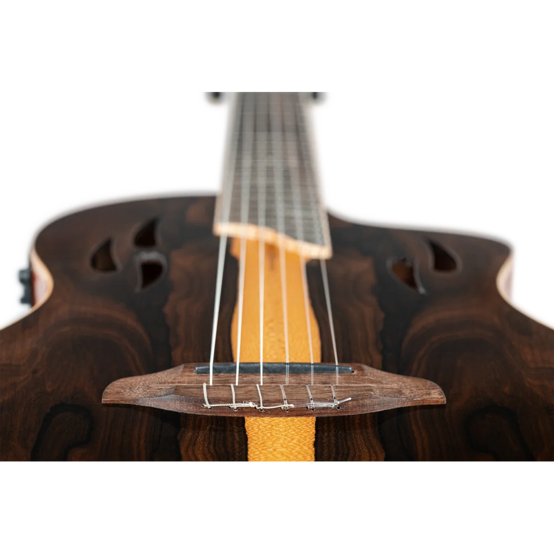 Chargez l'image dans la visionneuse de la galerie, Guitare TourPlayer Series 4/4 à cordes nylon 6 cordes + housse professionnelle,fini naturel brillant,corps Ziricote massif