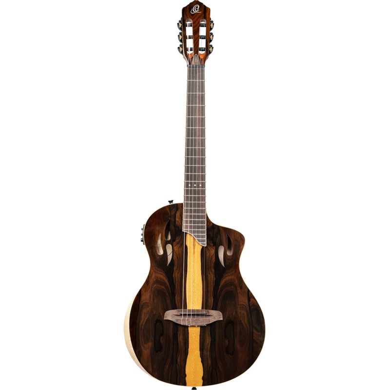 Chargez l'image dans la visionneuse de la galerie, Guitare TourPlayer Series 4/4 à cordes nylon 6 cordes + housse professionnelle,fini naturel brillant,corps Ziricote massif