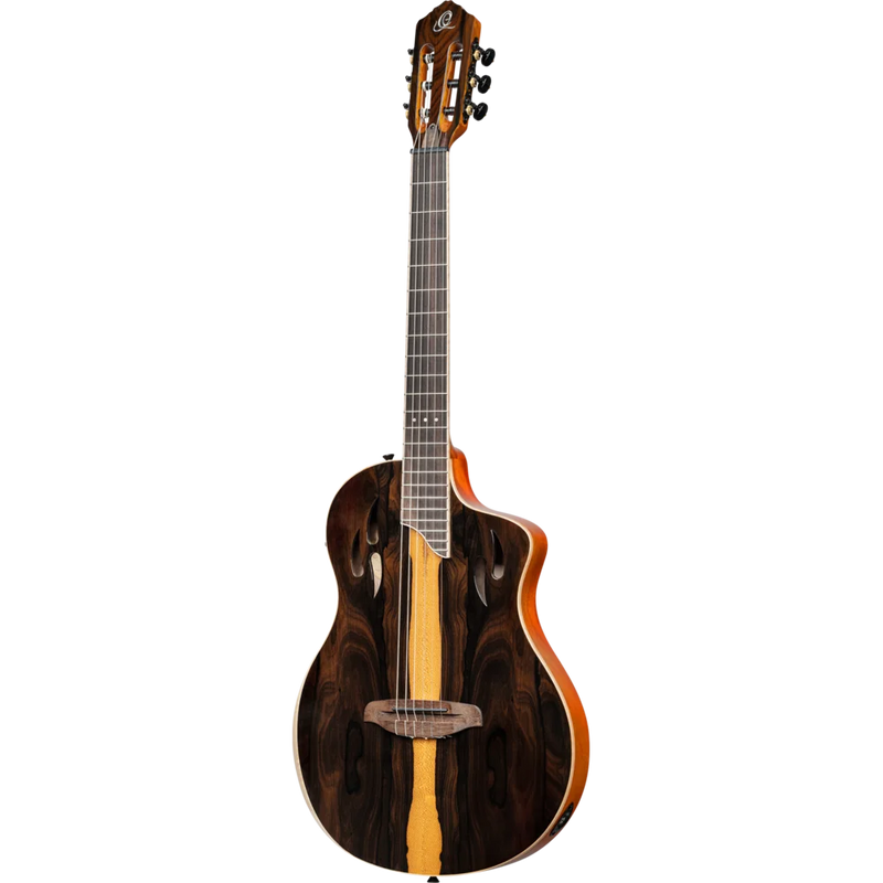 Chargez l'image dans la visionneuse de la galerie, Guitare TourPlayer Series 4/4 à cordes nylon 6 cordes + housse professionnelle,fini naturel brillant,corps Ziricote massif