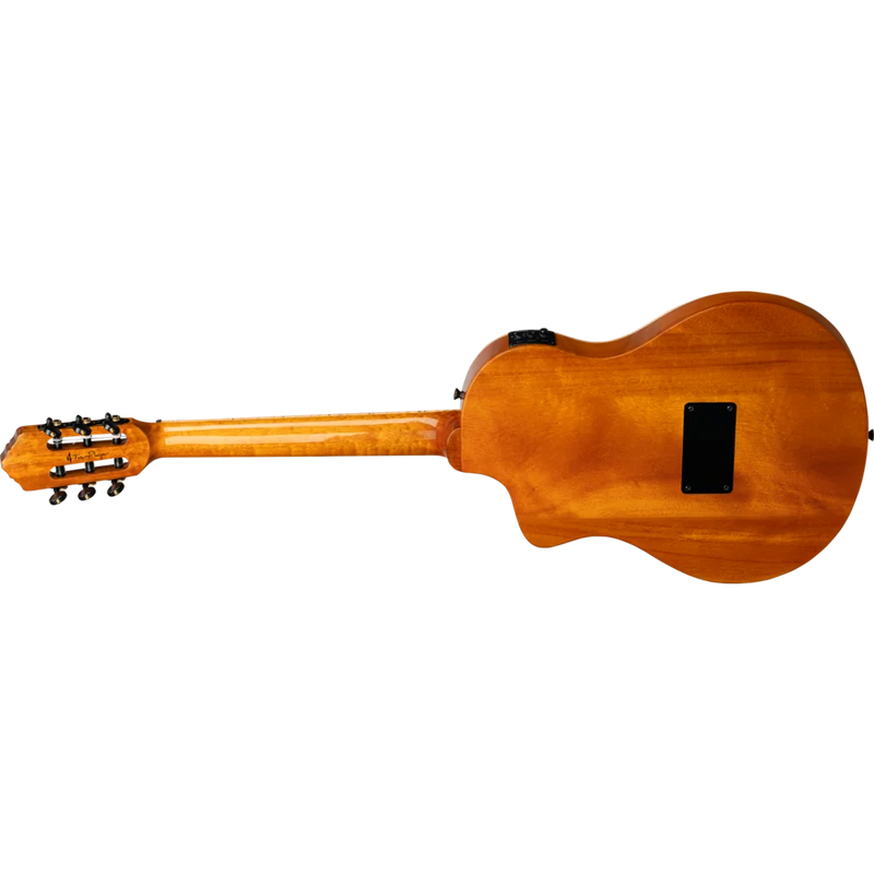 Chargez l'image dans la visionneuse de la galerie, Guitare TourPlayer Series 4/4 à cordes nylon 6 cordes + housse professionnelle,fini naturel brillant,corps Ziricote massif