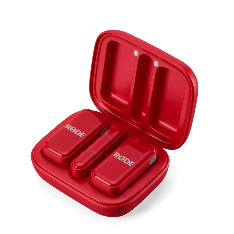 Load image into gallery viewer, Ensemble de 2 microphones sans fils ultracompact pour téléphones intelligents USB-C (Rouge)