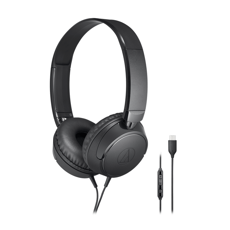 Load image into gallery viewer, Écouteurs supra-auriculaire USB-C noir