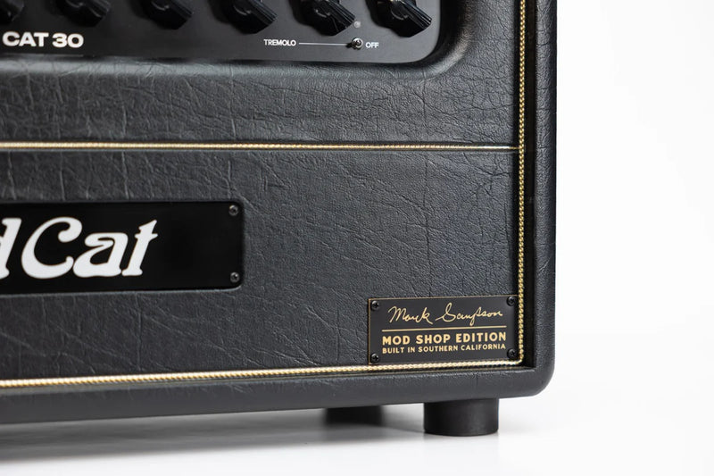Load image into gallery viewer, Amplificateur de guitare, Tête Black Cat modifiée par Mark Sampson avec nouveau tone stack et nouvelle section d'alimentation 30 W