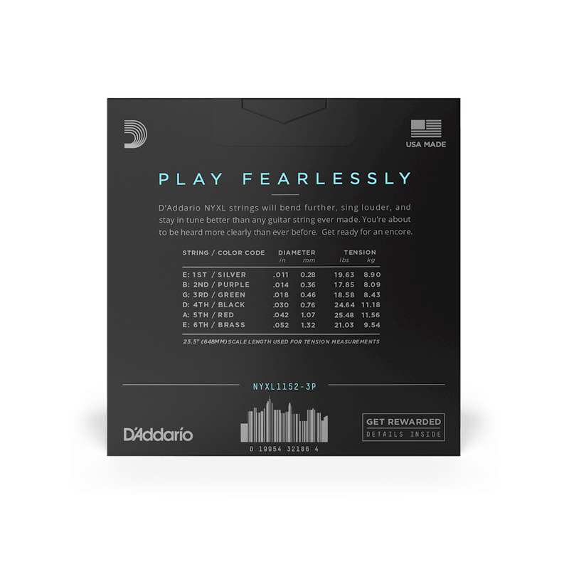 Chargez l'image dans la visionneuse de la galerie, Cordes de guitare électrique D’addario NYXL 11-52 (3-pack)
