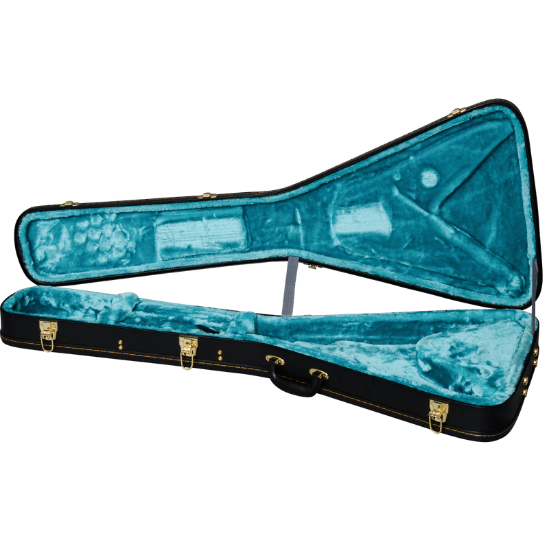 Chargez l'image dans la visionneuse de la galerie, JimiHendrixTM "LoveDrops"FlyingV,Ebony avec graphismes psychédéliques Édition Limitée avec étui rigide