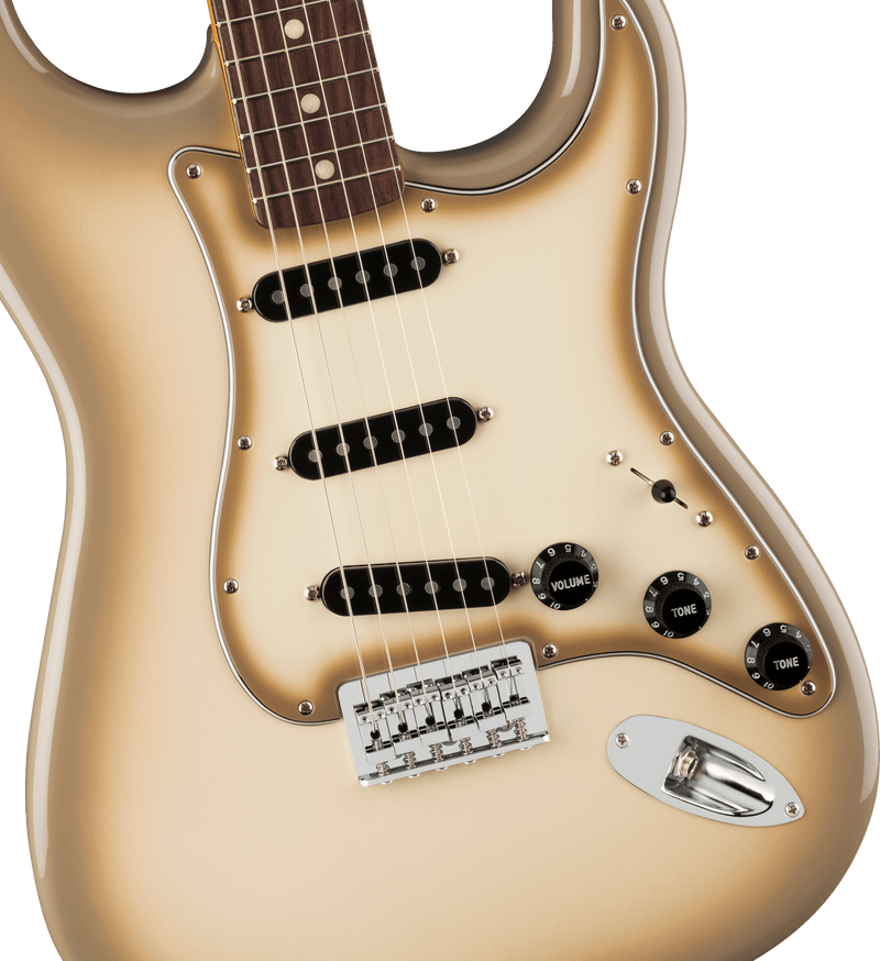 Load image into gallery viewer, guitare Stratocaster 70e Anniversaire Vintera II Antigua -touche Rosewood , Fini Antigua avec étui rigide