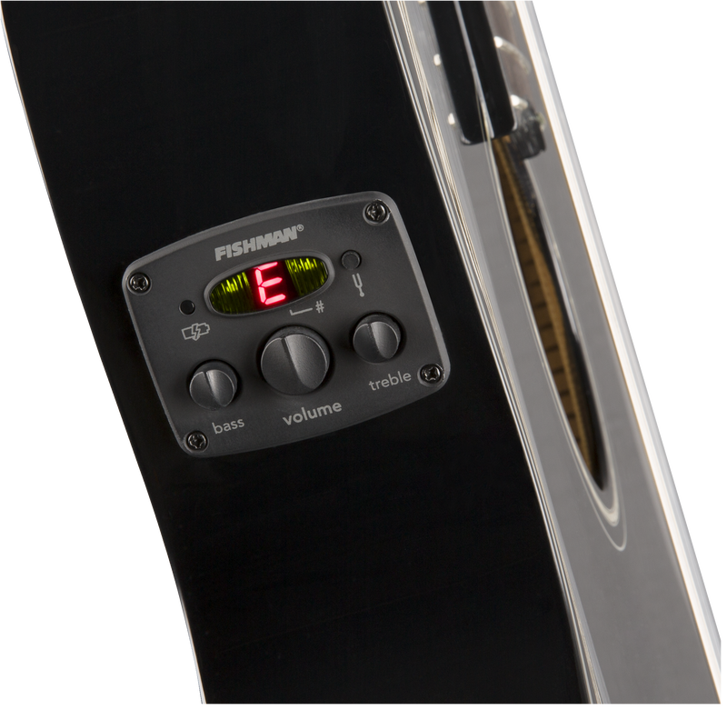 Load image into gallery viewer, Guitare classique, CN-140SCE Guitare fine en nylon, touche en noyer, noire avec étui rigide