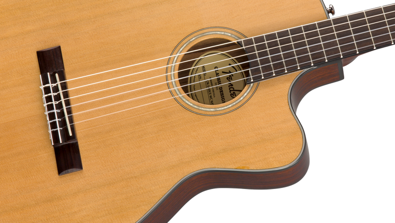Load image into gallery viewer, Guitare classique, CN-140SCE Nylon Thinline, touche en noyer, naturel avec étui
