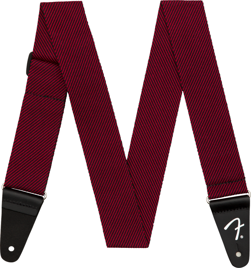 Chargez l'image dans la visionneuse de la galerie, Courroie de guitare 2” Modern Tweed-Noir/Rouge