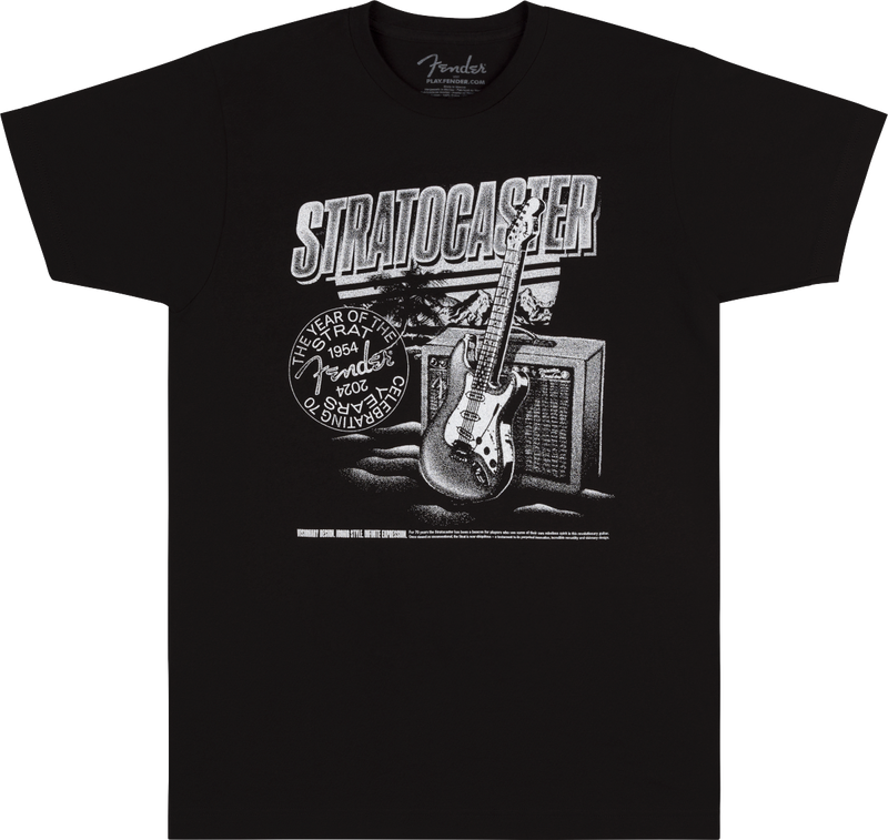 Chargez l'image dans la visionneuse de la galerie, T-Shirt -XXL-manche courte Stratocaster 70e anniversaire -Noir