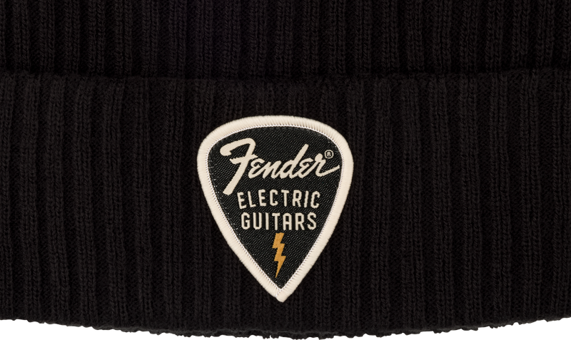 Load image into gallery viewer, Tuque Fender avec Logo Fender en forme de plectre- Noir