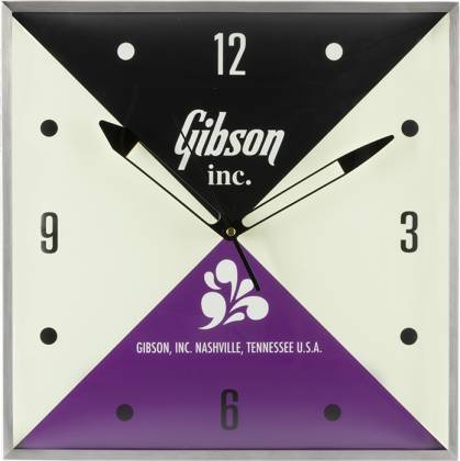 Chargez l'image dans la visionneuse de la galerie, Horloge vintage lumineuse - Logo "Gibson inc."