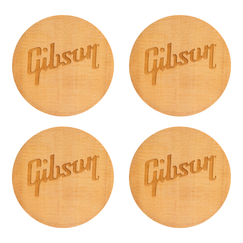 Load image into gallery viewer, Jeu de sous-verres Gibson en épinette de Sitka (fini naturel)