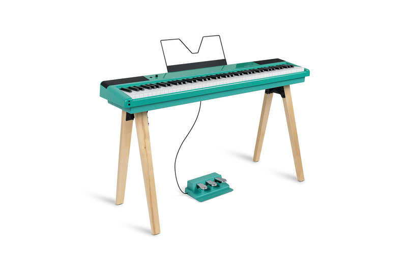 Load image into gallery viewer, Piano numérique contemporain 88 touches pour la maison avec support en bois