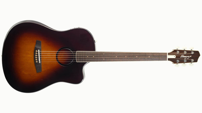 Chargez l'image dans la visionneuse de la galerie, Guitare acoustique-électrique AEG-1 avec étui souple (épinette de Sitka, fini Sunburst)
