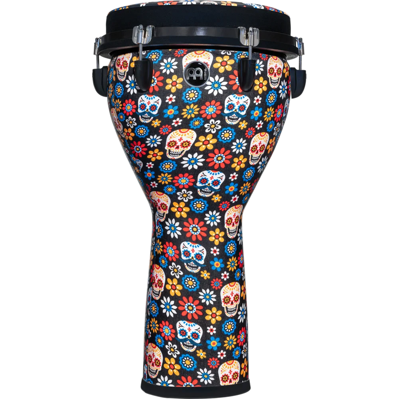 Load image into gallery viewer, Djembé Jumbo Meinl Percussion 12", Day of the Dead, tête design