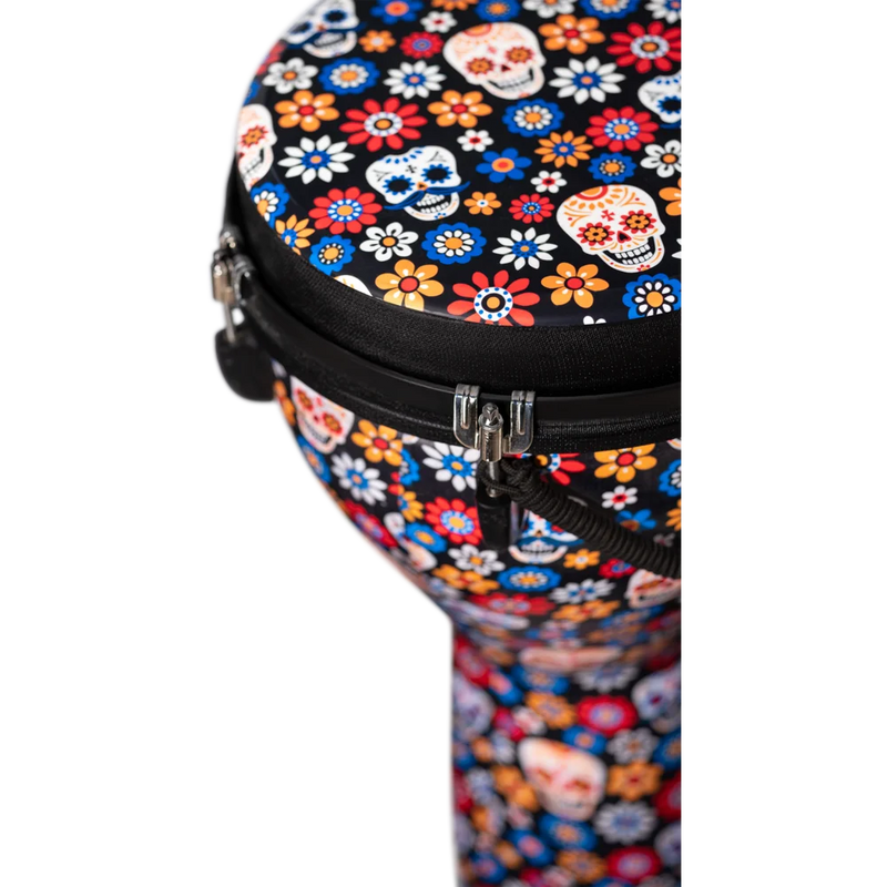 Load image into gallery viewer, Djembé Jumbo Meinl Percussion 12", Day of the Dead, tête design