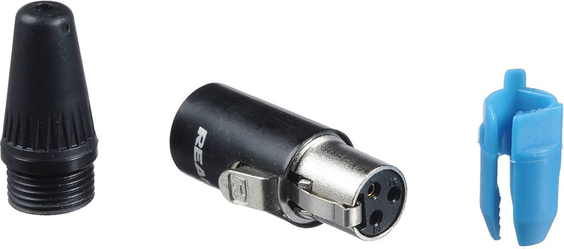 Load image into gallery viewer, Connecteur Female 3 pin Tiny Xlr au cable, noir, contact plaqués or (mini xlr)