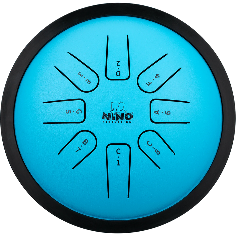 Load image into gallery viewer, Tambour à languettes en acier NINO Percussion (gamme de Do majeur) – Bleu