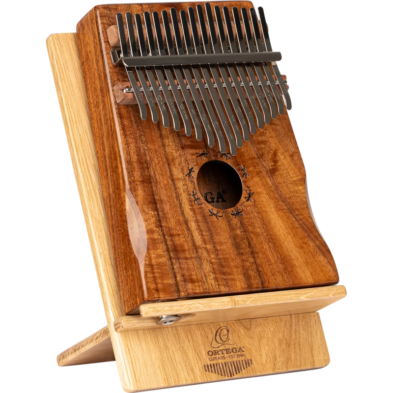 Chargez l'image dans la visionneuse de la galerie, Support kalimba, sortie jack découpée, tout en chêne massif, finition mate, pour modèles 17 touches.