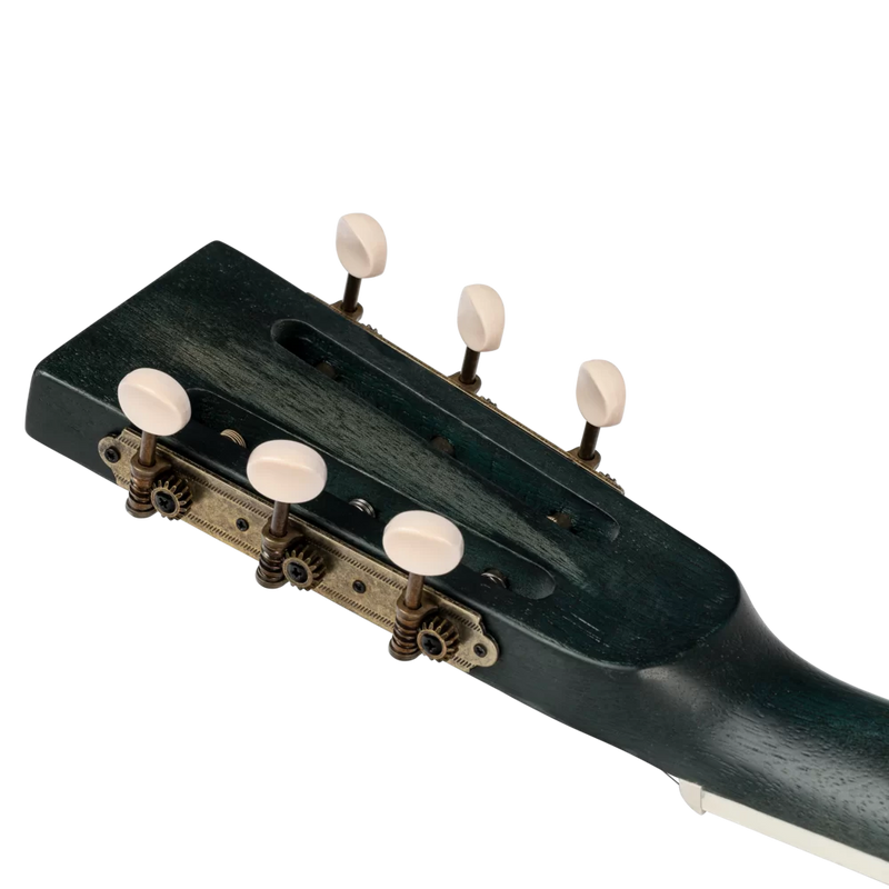 Load image into gallery viewer, RESONATOR GUITAR ACAJOU DÉTRESSÉ SATIN DENIM (pas d’étui)