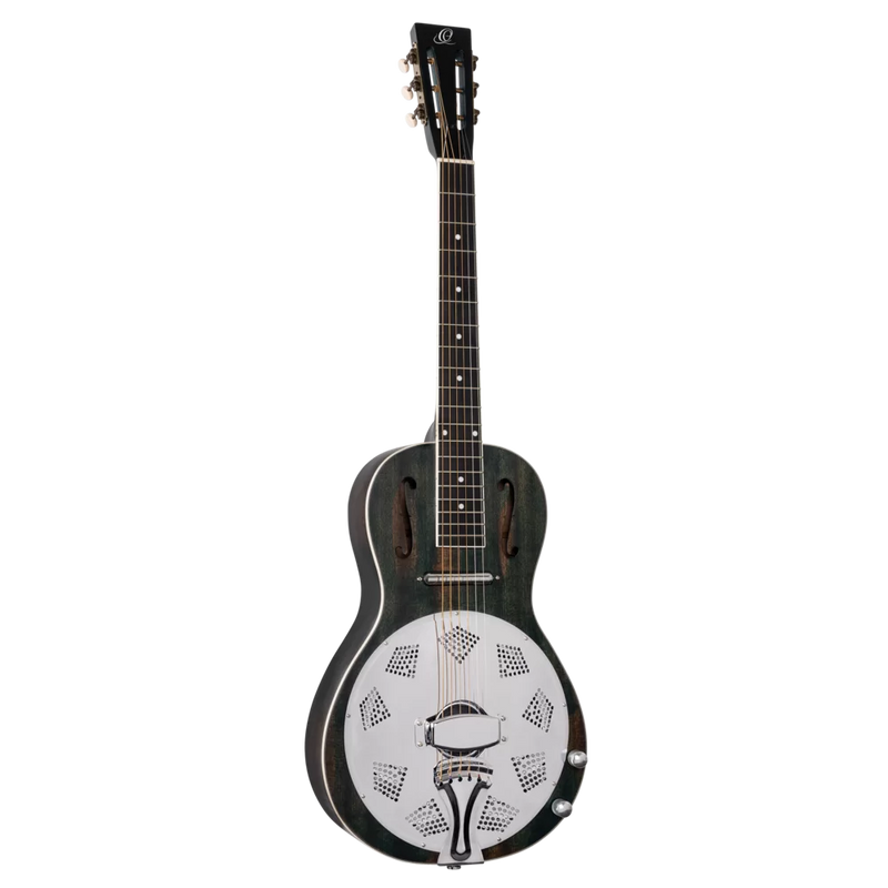Load image into gallery viewer, RESONATOR GUITAR ACAJOU DÉTRESSÉ SATIN DENIM (pas d’étui)