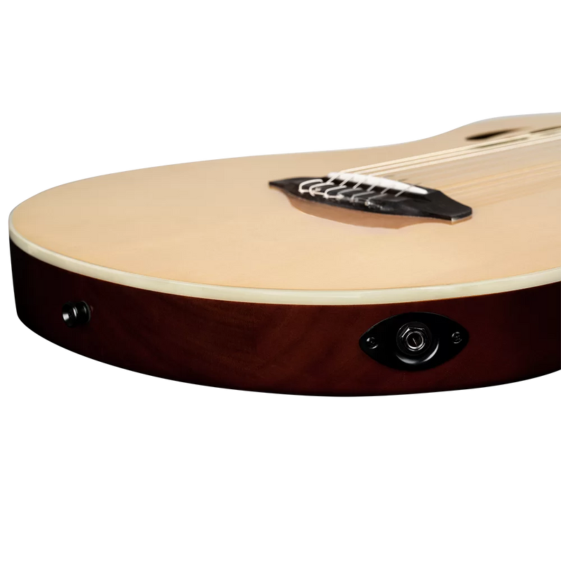 Load image into gallery viewer, GUITARE TAILLE RÉELLE EN OKOUME MASSIF NATUREL