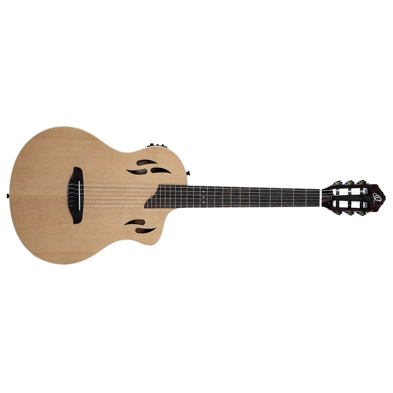 Load image into gallery viewer, GUITARE TAILLE RÉELLE EN OKOUME MASSIF NATUREL