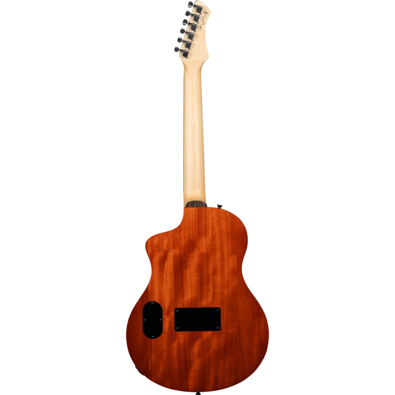 Chargez l'image dans la visionneuse de la galerie, Guitare classique/électrique SÉRIE TOURPLAYER, GUITARE TAILLE NORMALISE EN OKOUMÉ MASSIF/ÉRABLE FLAMBÉ, DESIGN BERMUDA