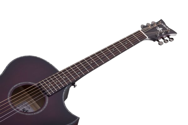 Chargez l'image dans la visionneuse de la galerie, Guitare Électrique Acoustique Orleans Stage, Satin Éclat Rouge Vampire