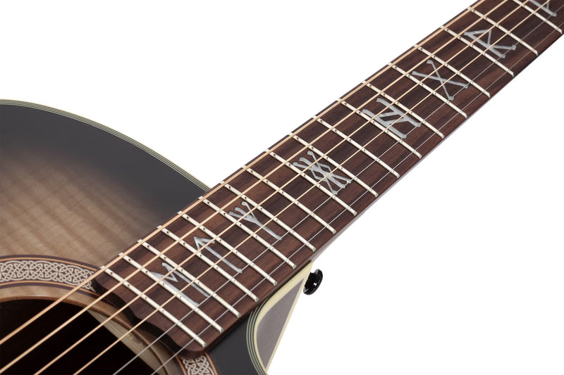 Chargez l'image dans la visionneuse de la galerie, Guitare acoustique-électrique Grand Auditorium en acajou et érable flammé, dégradé cendré satiné (pas d’étui)